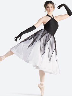 Black and White Fairy Petal Dance costume